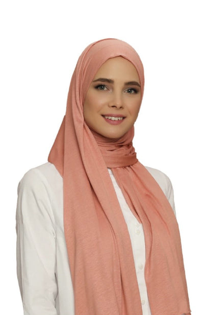 Premium Quality Jersey Viscose Hijab / Scarf (Reddish Pink)