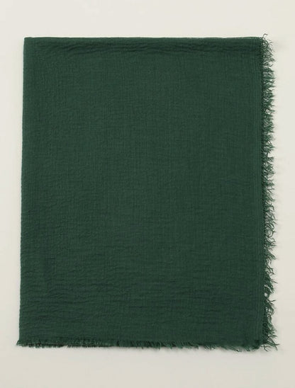 Premium Light Green Cotton Hijab - Cotton Scarf (Emerald Green) - Ayesha’s Collection