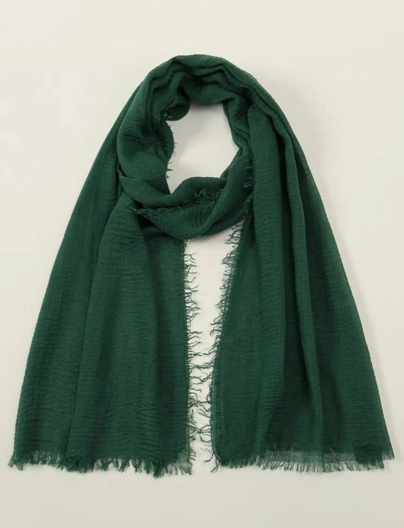 Premium Light Green Cotton Hijab - Cotton Scarf (Emerald Green) - Ayesha’s Collection