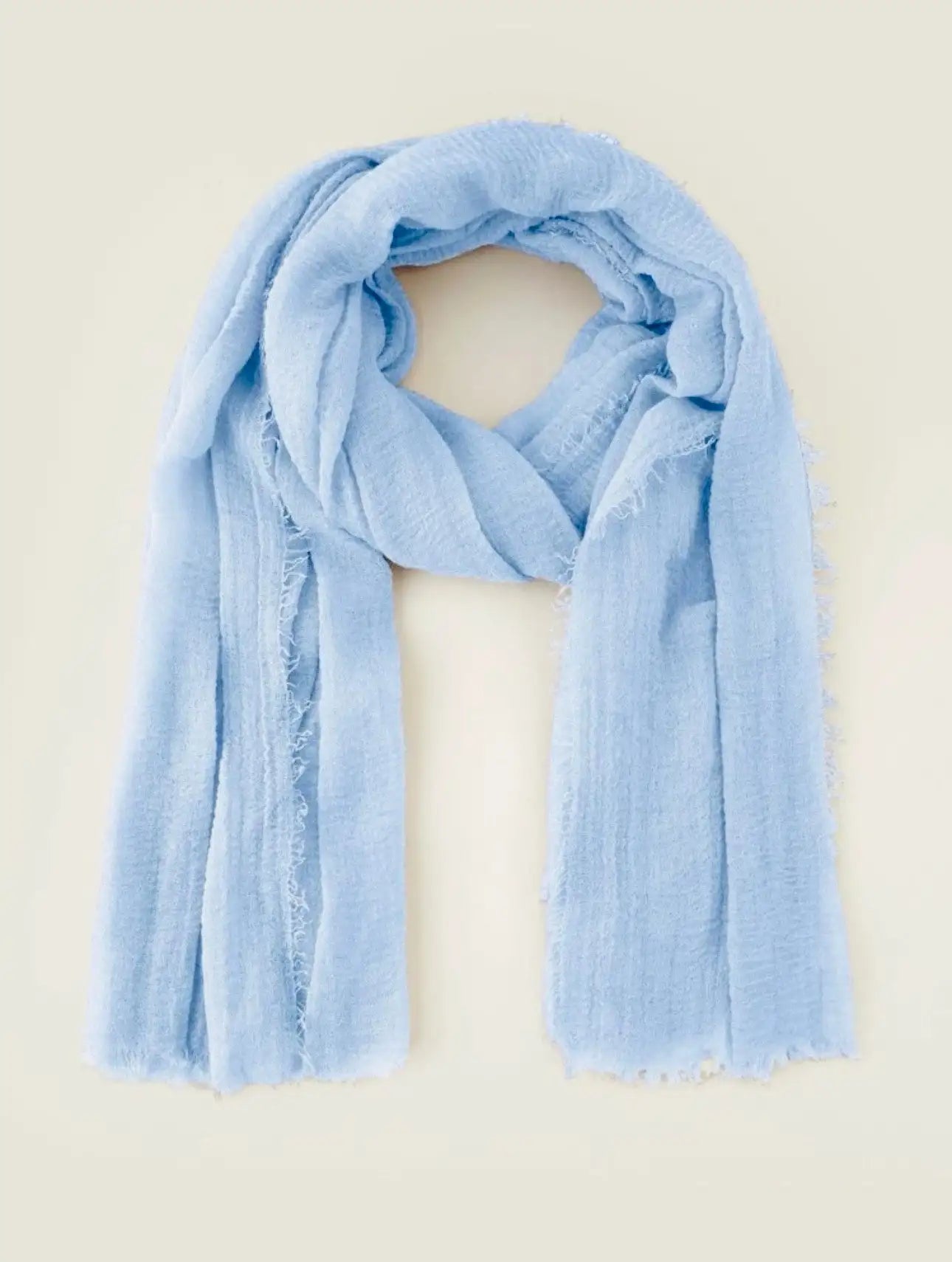 Pure Blue Cotton Scarf for Ladies - Cotton Scarf (Baby Blue) - Ayesha’s Collection