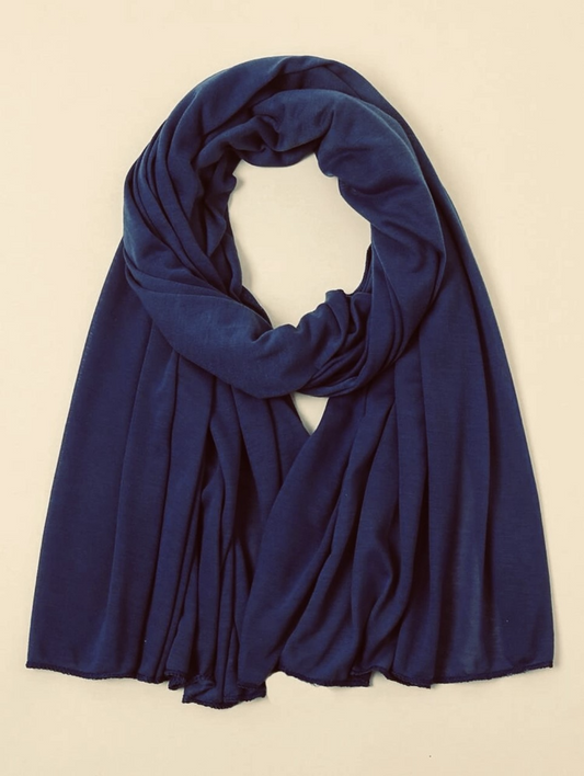 Rayon Jersey Scarf (Navy)