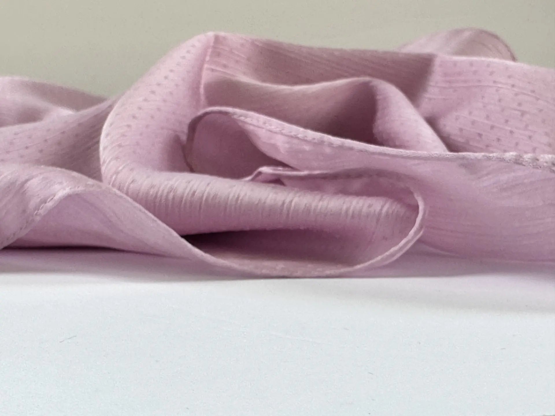 Satin Silk Crepe Dotted Shawl  Scarf (Baby Pink) - Ayesha’s Collection