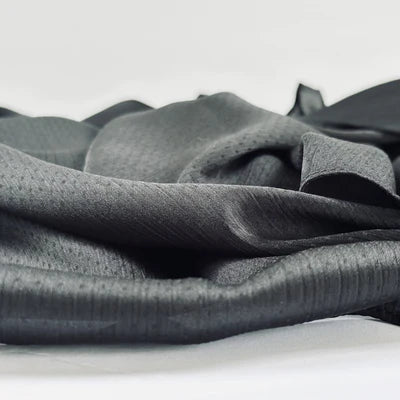 Satin Silk Crepe Dotted Shawl  Scarf (Black) - Ayesha’s Collection