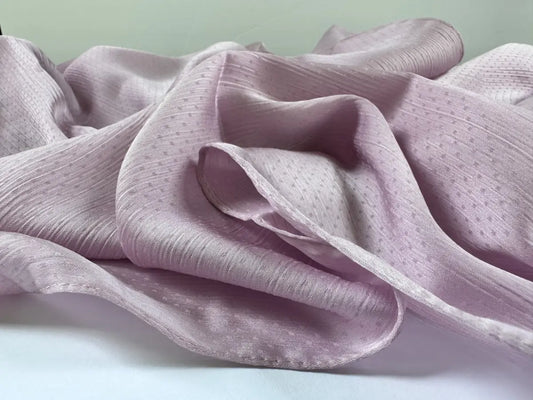 Satin Silk Crepe Dotted Shawl / Scarf (Mellow Pink) - Ayesha’s Collection