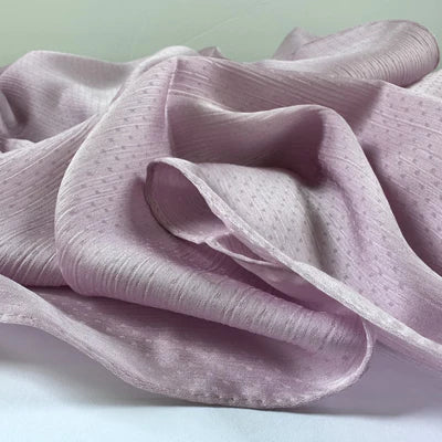Satin Silk Crepe Dotted Shawl / Scarf (Mellow Pink)