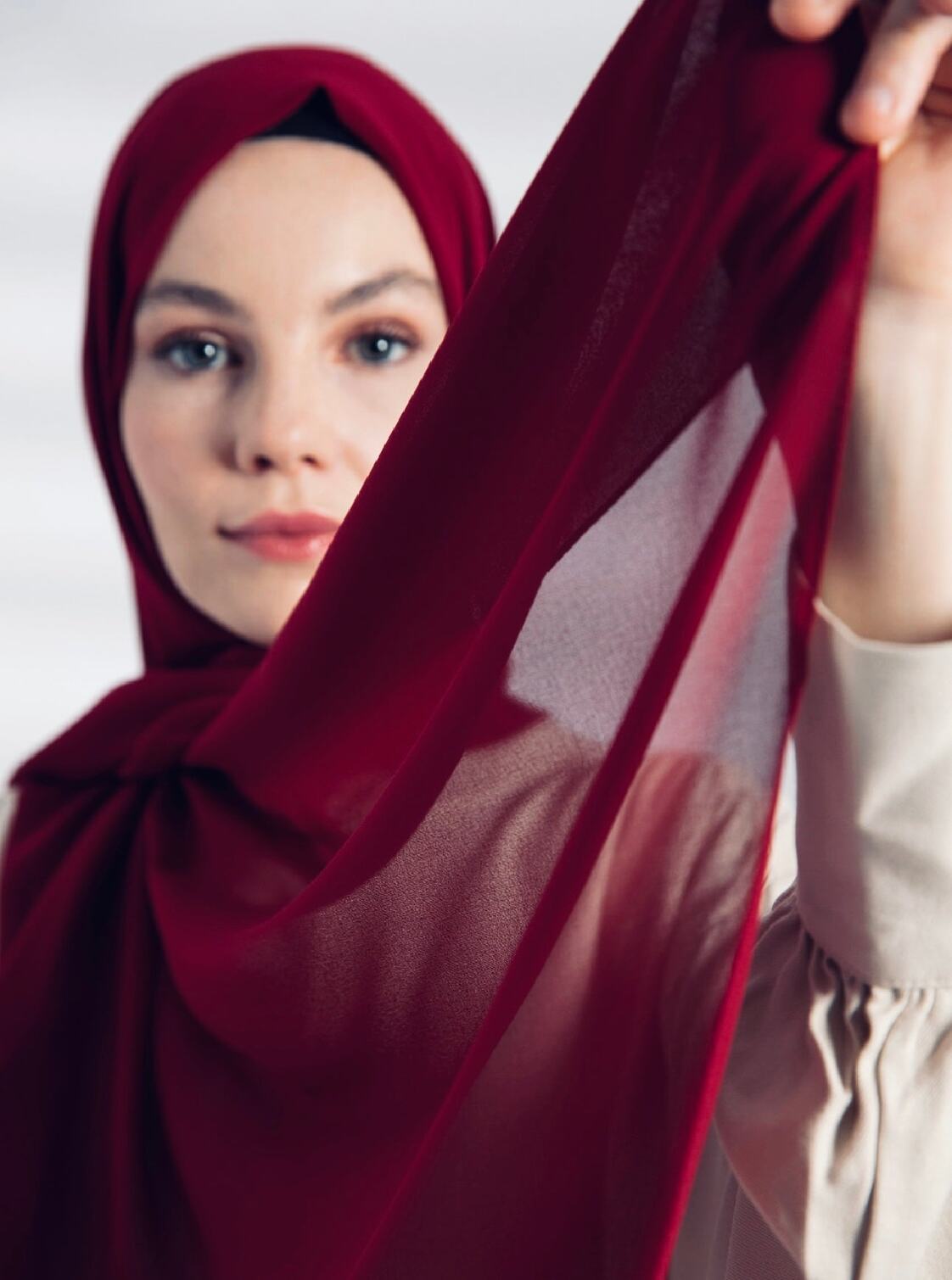 Chiffon Hijab Plum  - Ayesha’s Collection