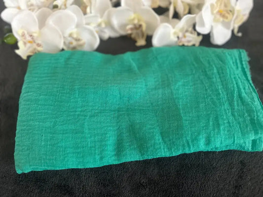 Soft Crinkle Cotton Scarves - Cotton Scarf (Aqua) - Ayesha’s Collection