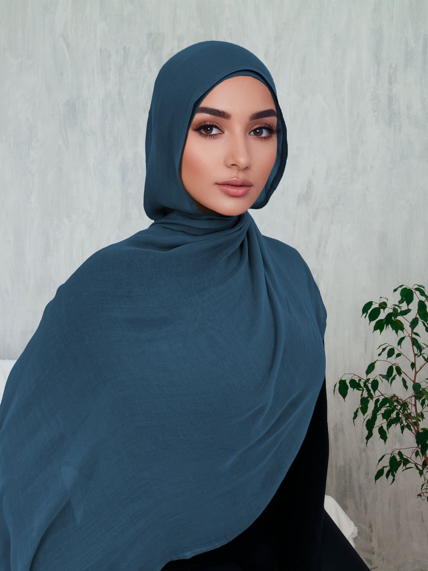 Premium Breathable Modal Hijab | Teal Blue