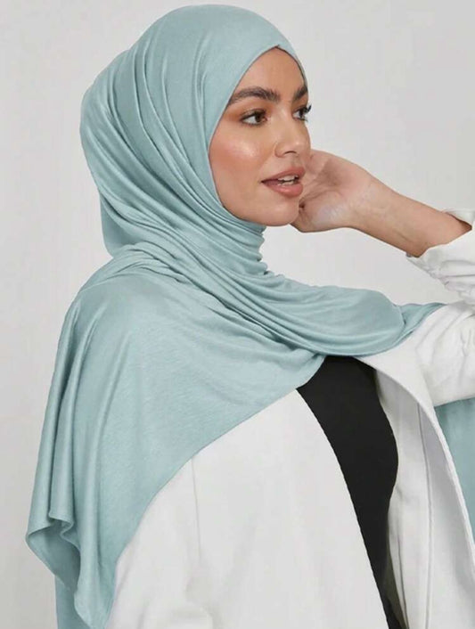 Rayon Jersey Scarf (Water Blue)