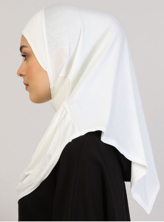 Viscose Instant Muslim Hijab (White Cream)