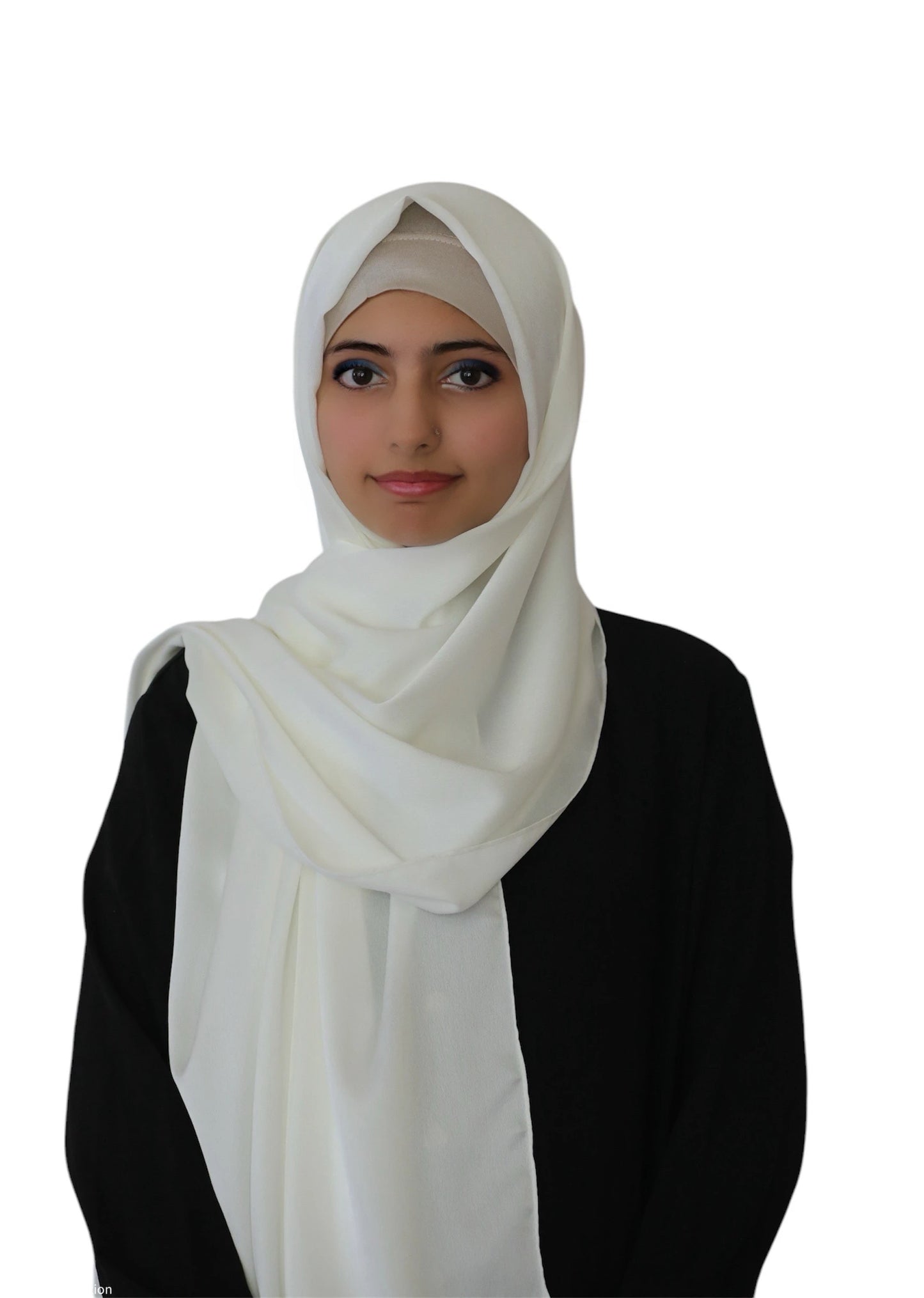 Matte Satin Silk Scarf (White) - Ayesha’s Collection