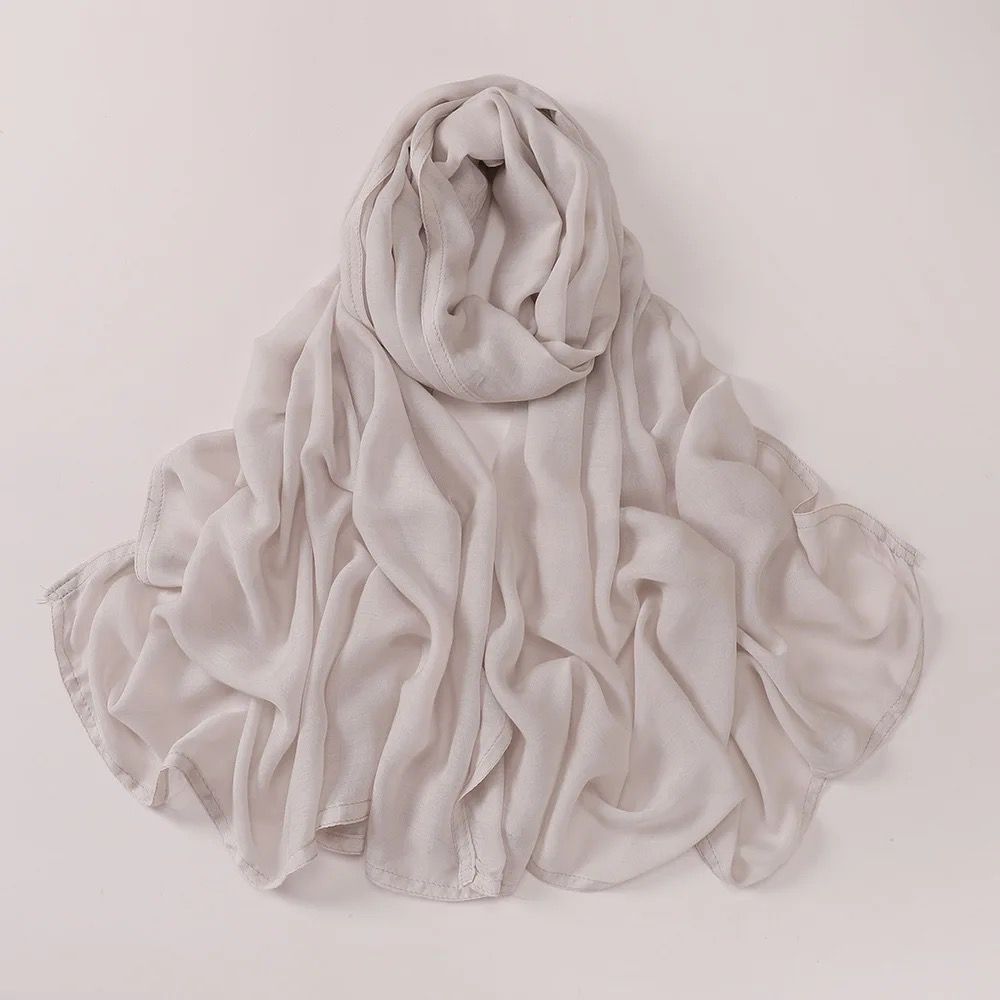 Premium Breathable Modal Hijab (Beige Gray) - Ayesha’s Collection