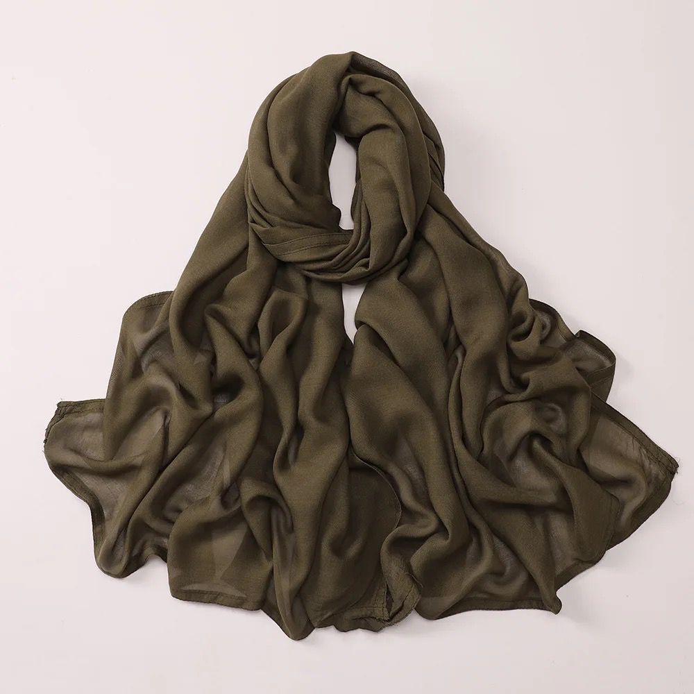 Olive Green Modal Hijab - Ayesha’s Collection