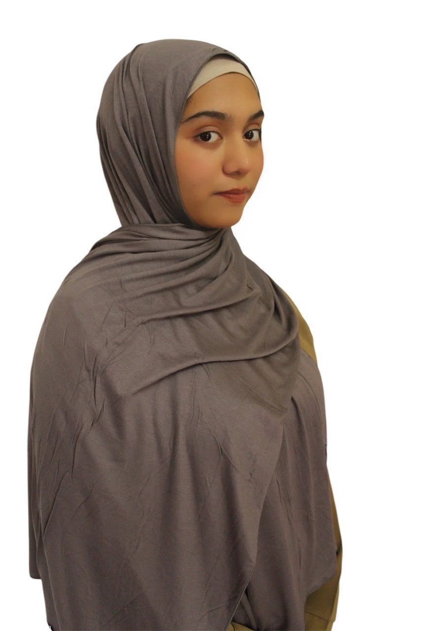 Rayon Jersey Scarf (Gray) | Ayesha's Collection