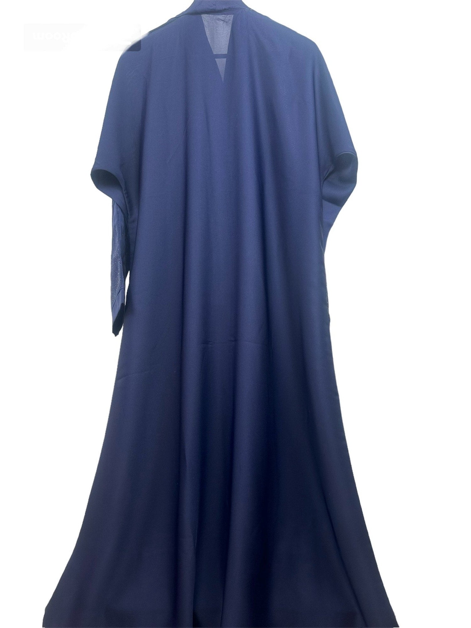 Open Front Button Down Abayas (Blue)