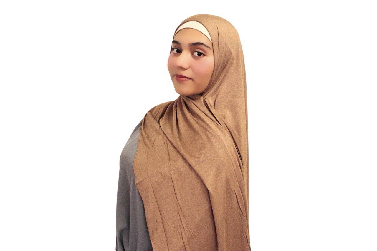 Rayon Jersey Scarf (Brown)