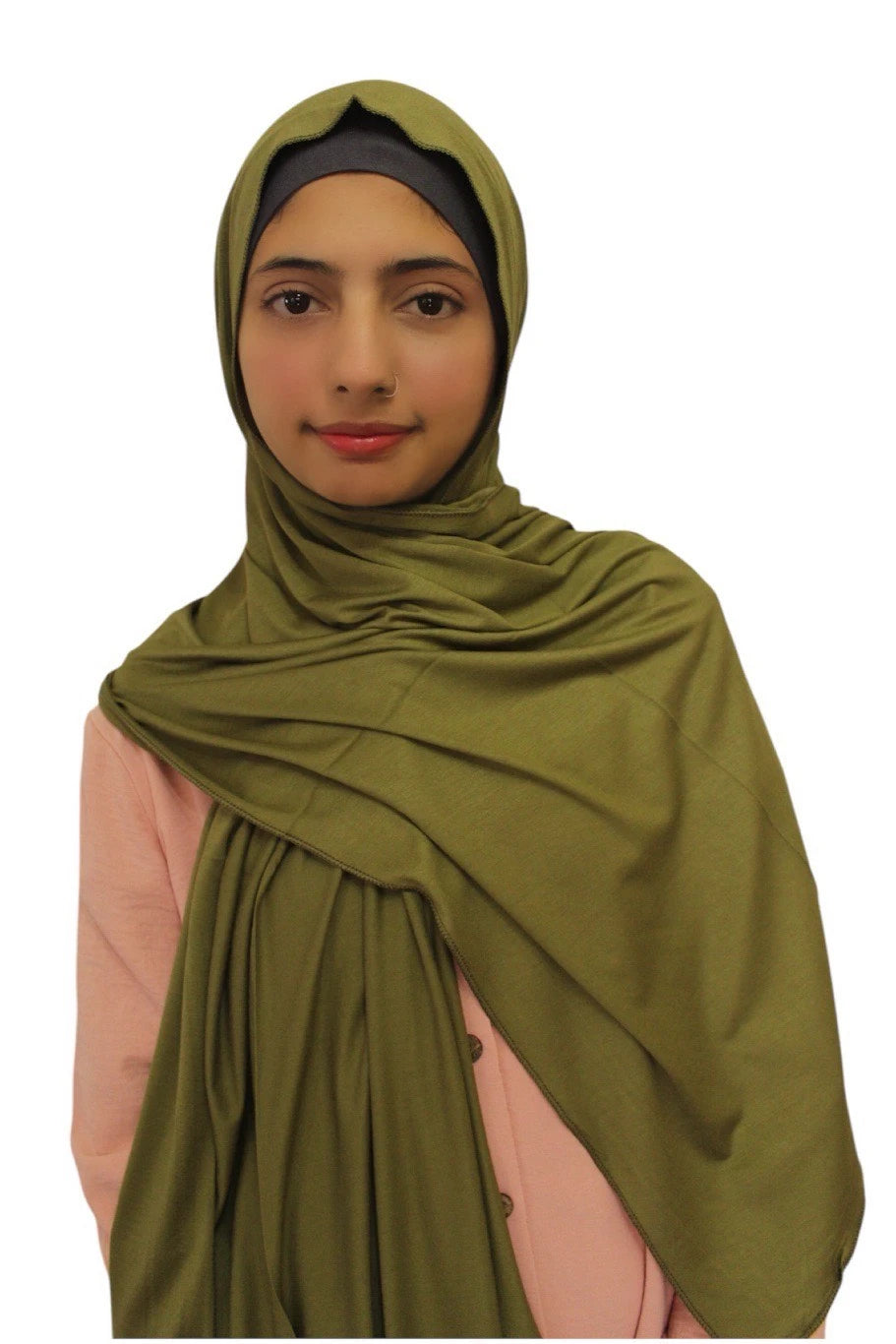 Rayon Jersey Scarf (Olive Green) | Ayesha's Collection