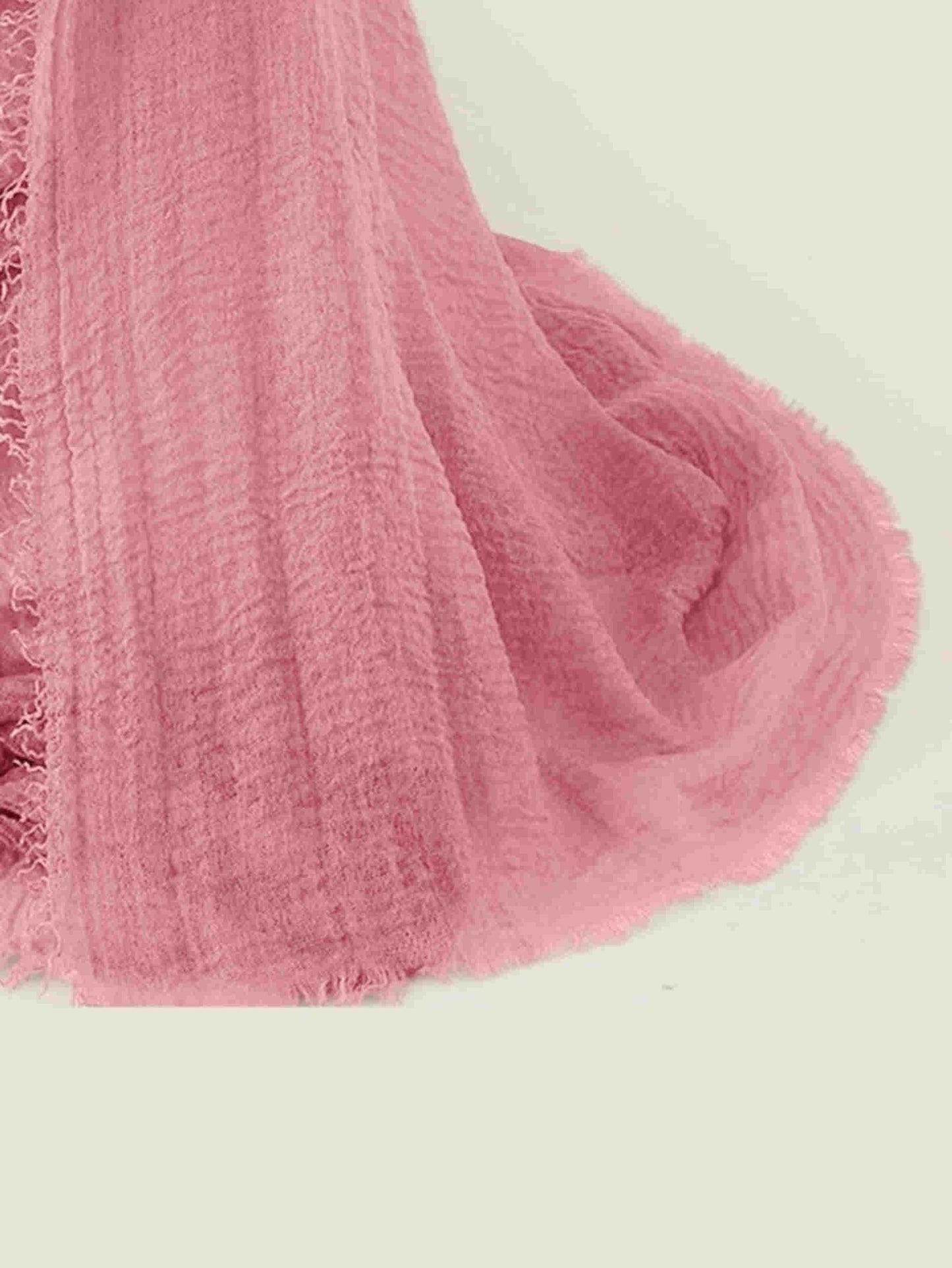 large Crinkle Coral Rose Cotton Head Scarf - Ayesha’s Collection