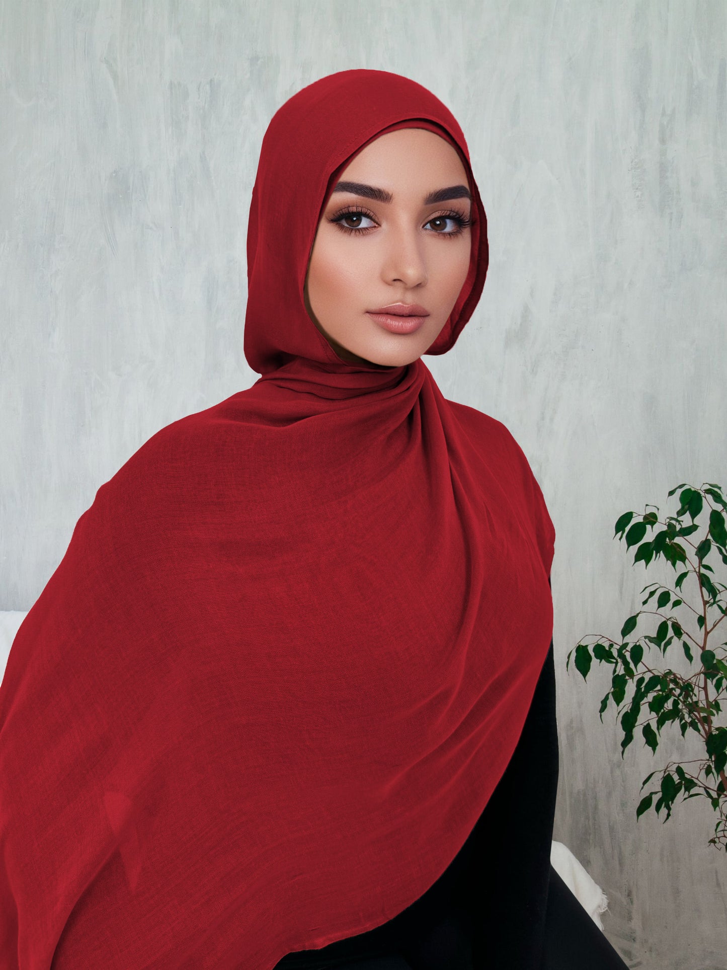 Premium Breathable Modal Hijab | Cherry