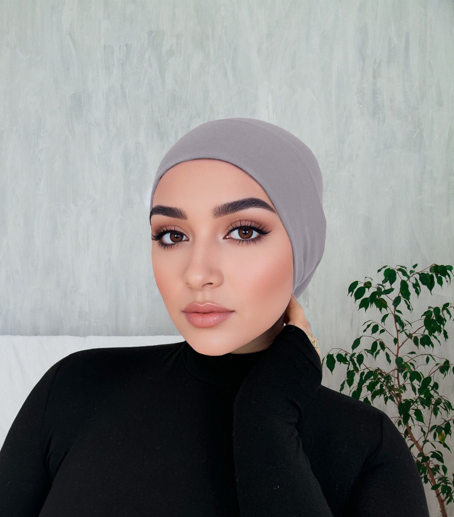 Premium Breathable Modal Hijab | Natural Gray