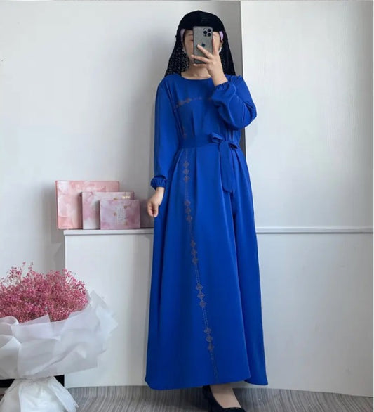  Royal Blue Turkish Abaya